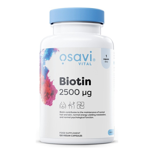 Osavi Biotin 2500mcg for Hair, Skin and Nails 120 Vegan Caps