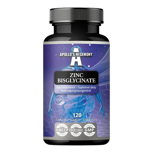 Apollo's Hegemony Zinc Bisglycinate 120 Tablets