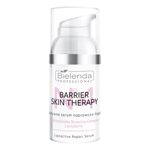 Bielenda Professional Barrier Skin Therapy Lipoactive Repairing & Soothing Serum for the Face and Eyes with Multi-Ceramide Complex and Lactoferrin 30ml