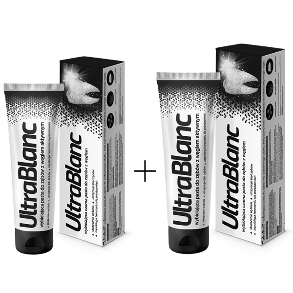 Ultrablanc Czarna Pasta do Zębów z Weglem 2x75ml