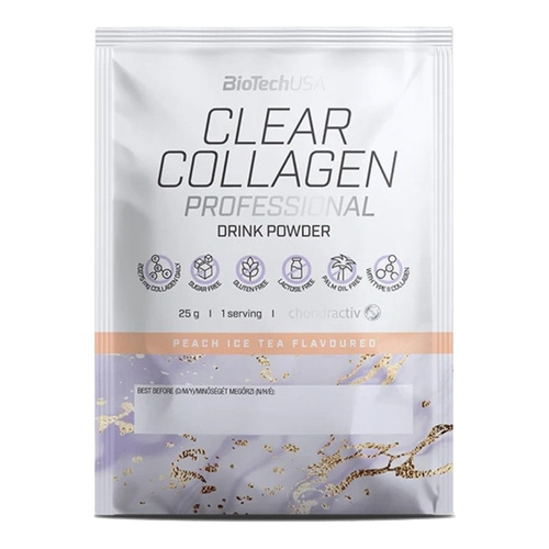 BioTechUSA Clear Collagen Professional Collagen Drink Powder Peach Ice Tea 25g