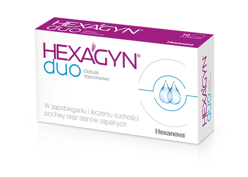 Hexagyn Duo Vaginal Suppositories 10 Pieces