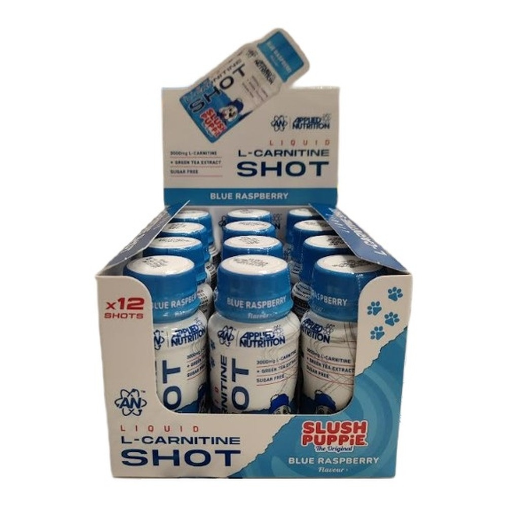 Applied Nutrition płynny shot L-karnityny Slush Puppie Niebieska Malina 12x60ml