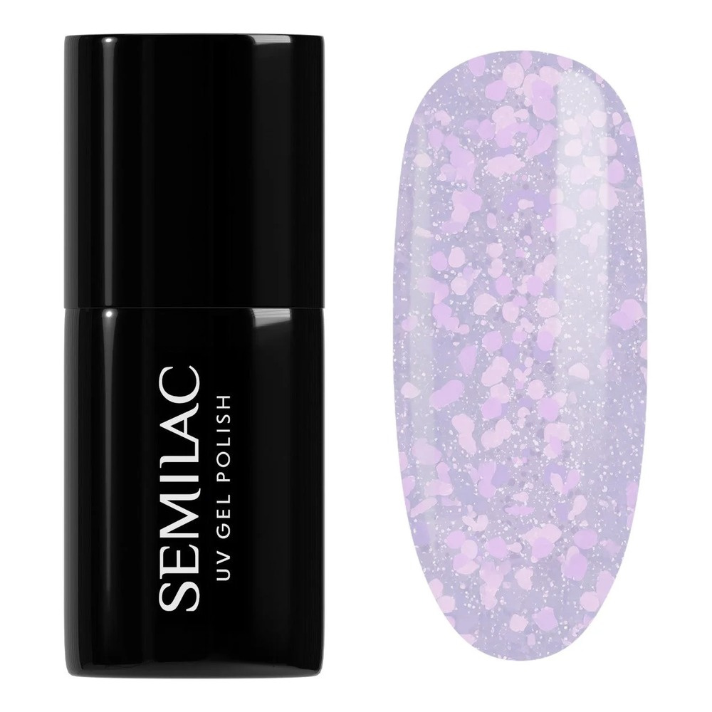 Semilac Crushed Ice Hybrid Gel Polish 492 Icy Lavender Bliss 7ml