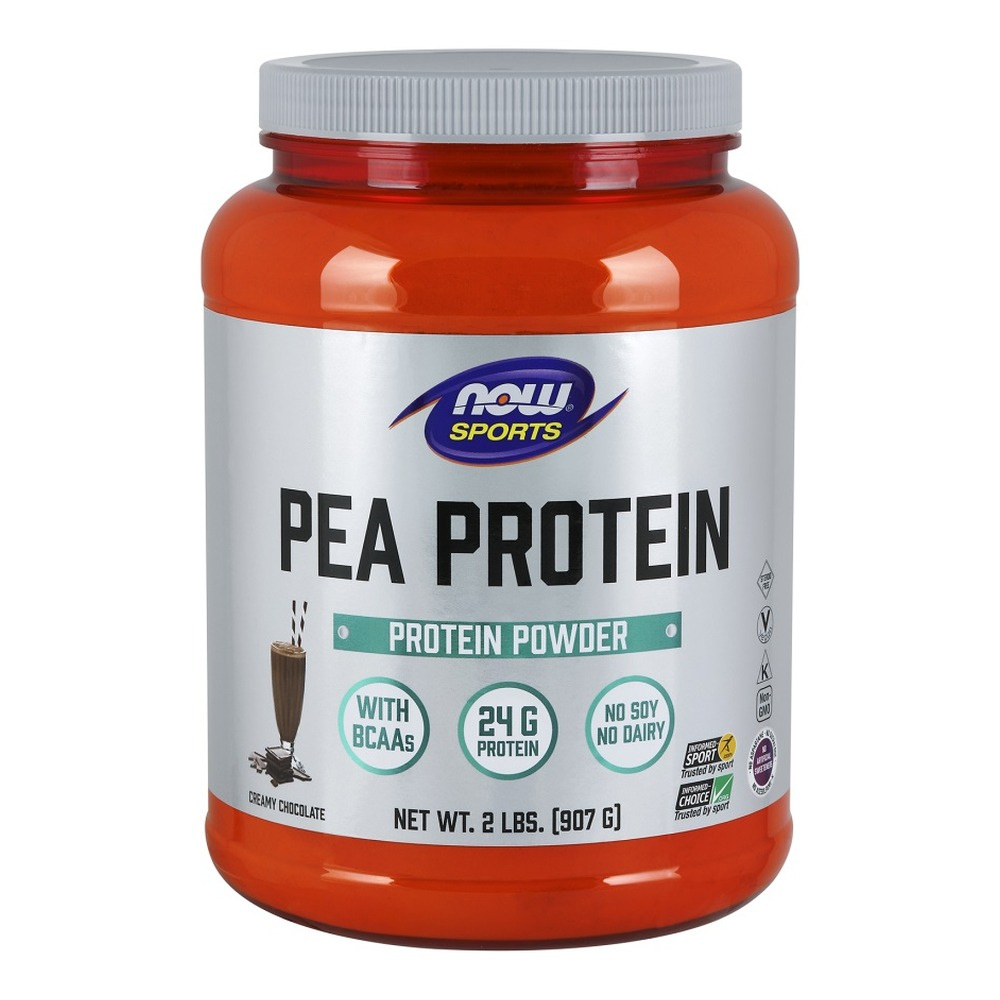 NOW Foods Sports Pea Protein Izolat Białka Grochu Bez GMO Czekolada 907g