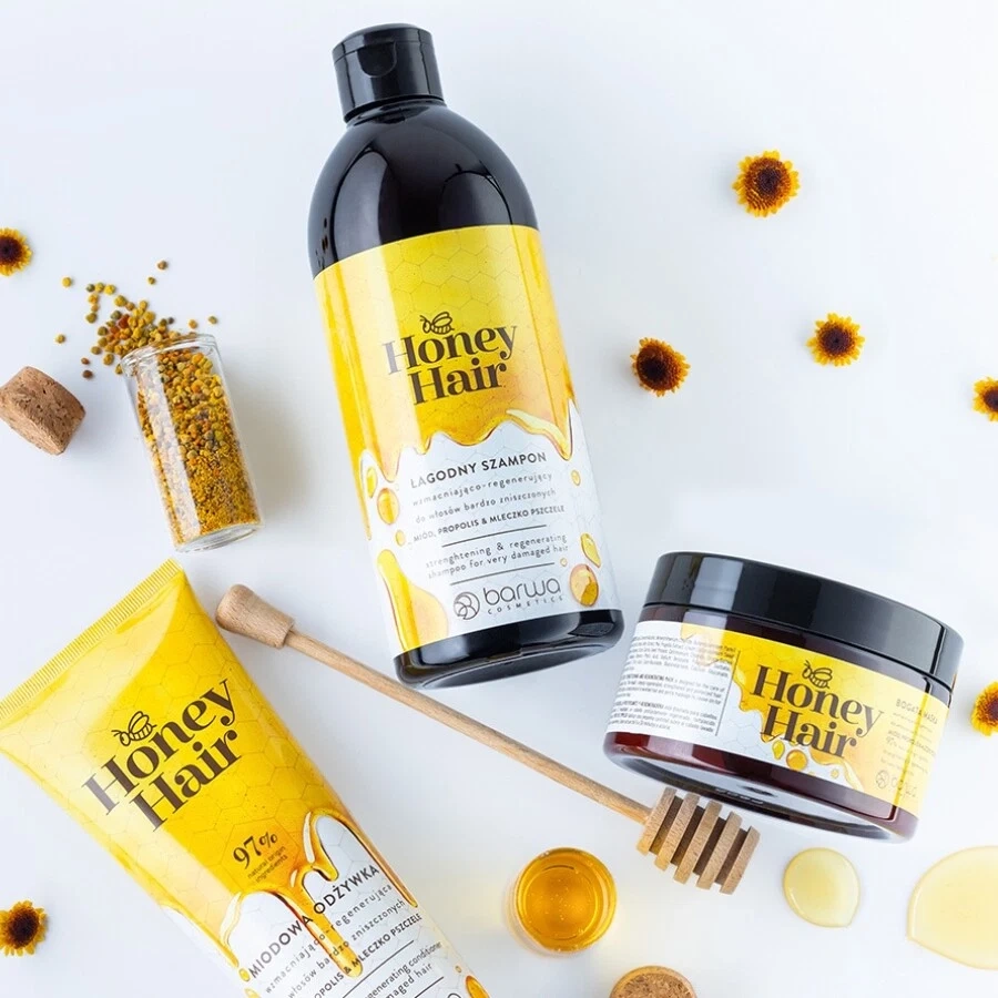 Barwa Honey Hair Strengthening and Regenerating Conditioner for Very Damaged Hair 200ml