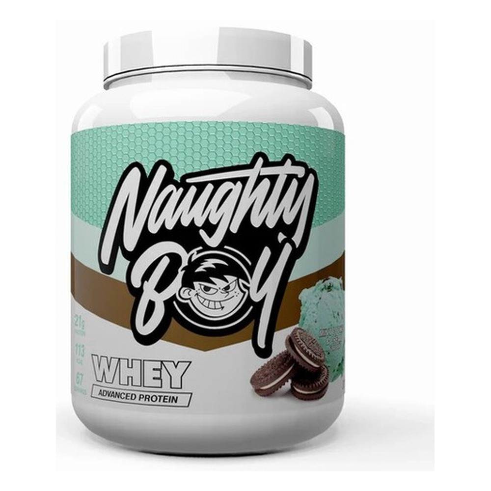 Naughty Boy Advanced Whey Mint Cookies and Cream Protein Supplement for Muscle Growth 2010g