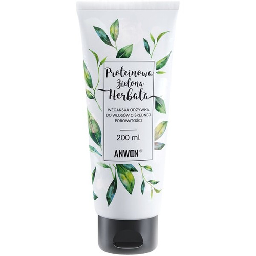 Anwen Proteinowa Zielona Herbata Odbudowująca Odżywka do Włosów Średnioporowatych 200ml