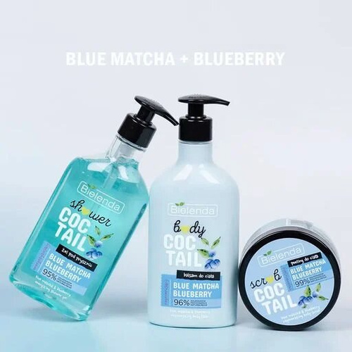 Bielenda Shower Coctail Żel pod Prysznic Energetyzujący Blue Matcha & Blueberry 400ml