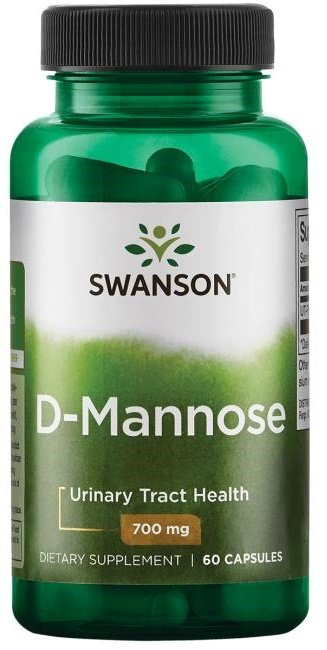 Swanson D-Mannose 700mg Wspomaga Układ Moczowy 60 Kapsułek