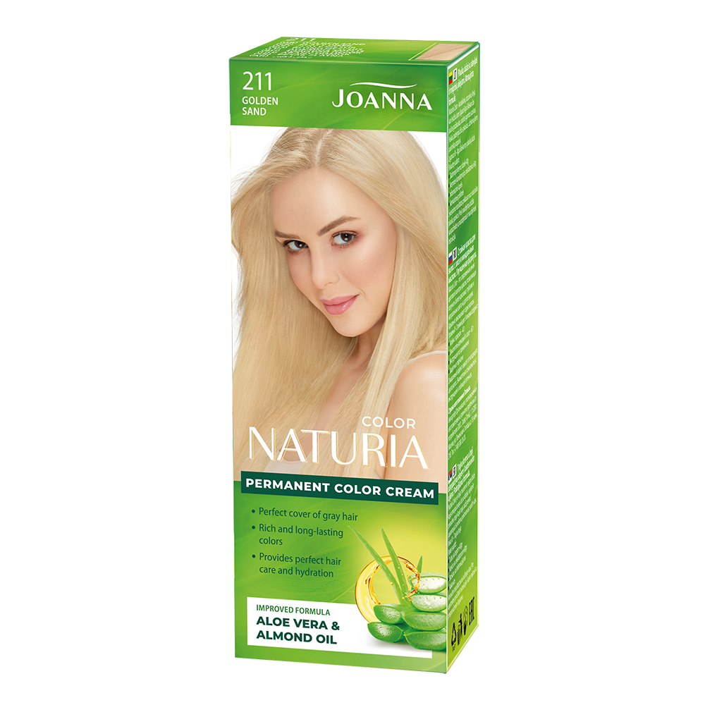 Joanna Naturia Permanent Hair Color Paint Care Shine No. 211 Golden Sand 100ml