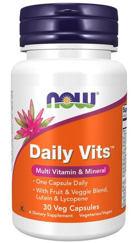 NOW Foods Daily Vits Daily Multivitamin with Lutein and Lycopene 30 Vcaps