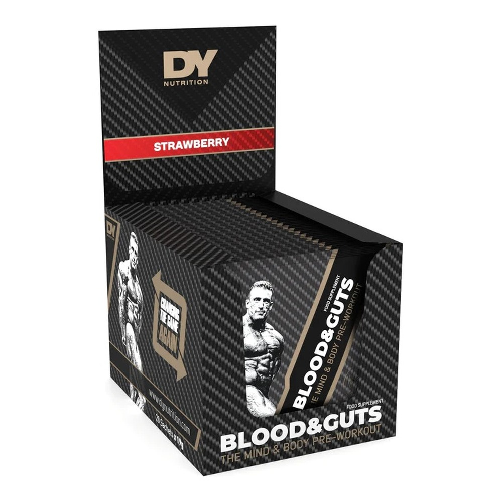 Dorian Yates Blood and Guts Pre-Workout Sachets Strawberry 20 x 19g