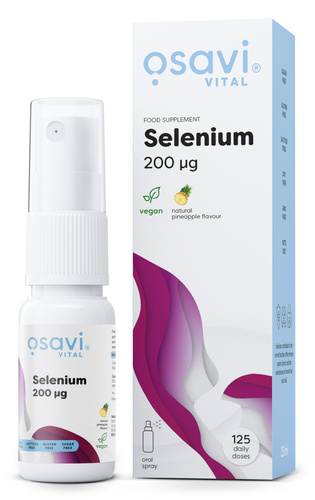 Osavi Selen w Sprayu 200 mcg na Odporność i Zdrowe Włosy 25ml