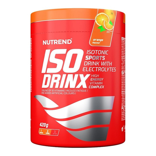 Nutrend IsoDrinx Pomarańczowy Napój Izotoniczny w Proszku Na Nawodnienie dla Sportowców 420g