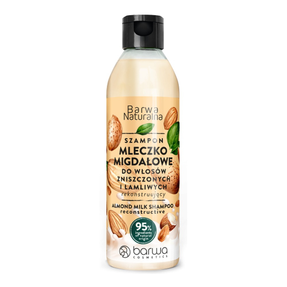 Barwa Natural Reconstructing Shampoo Almond Milk for Damaged and Brittle Hair 300ml