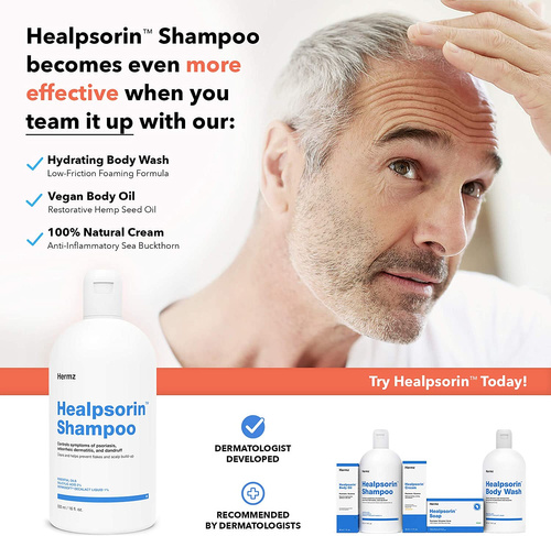 Hermz Healpsorin Szampon na Łuszczycę i Łojotokowe Zapalenie Skóry 500ml