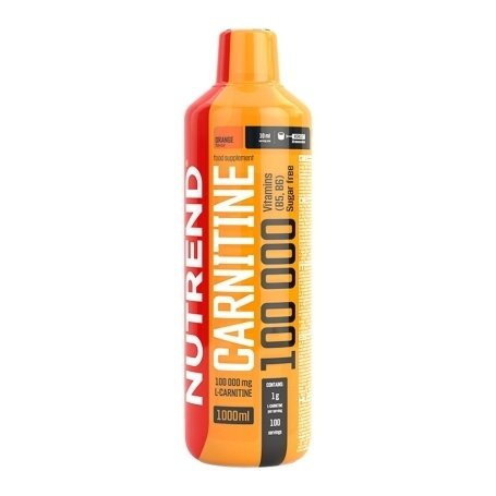 Nutrend Carnitine 100 000 Liquid L-Carnitine Supplement for Energy Metabolism and Fatigue Reduction 1000ml