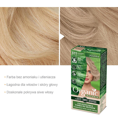 Joanna Organic Vegan Farba Nr 311 Platynowy 1 Sztuka