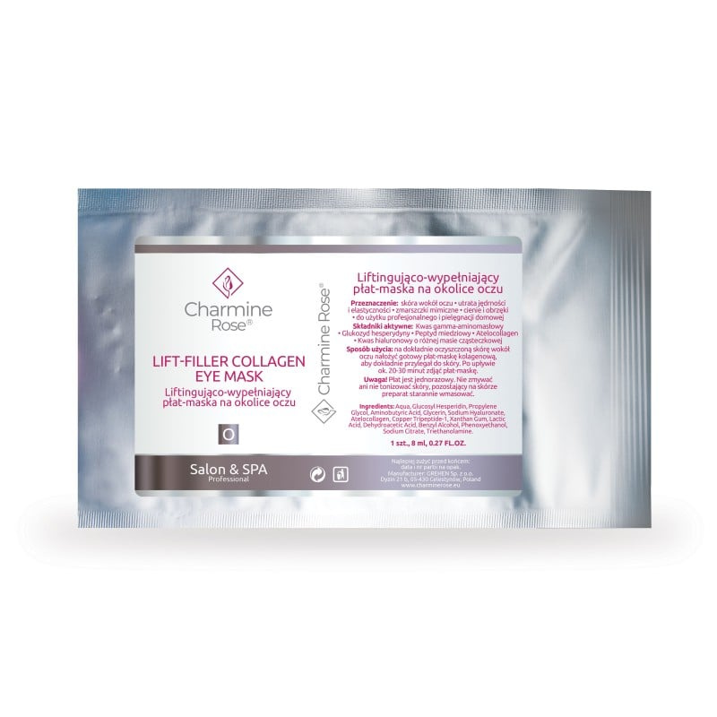 Charmine Rose Lift Filler Collagen Liftingująco-Wypełniający Pat-Maska na Okolice Oczu 1 Sztuka