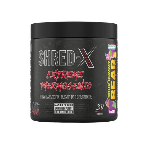 Applied Nutrition Shred-X Powder Sour Gummy Bear Thermogenic Fat Burner for Weight Loss 300g
