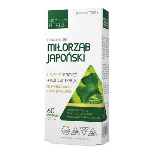MEDICA HERBS Ginkgo Biloba 120mg, 60 capsules