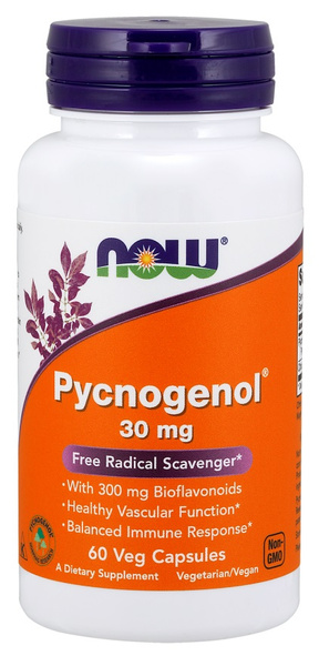 Now Foods Pycnogenol 30mg Wsparcie Odpornośći 60 Kapsułek