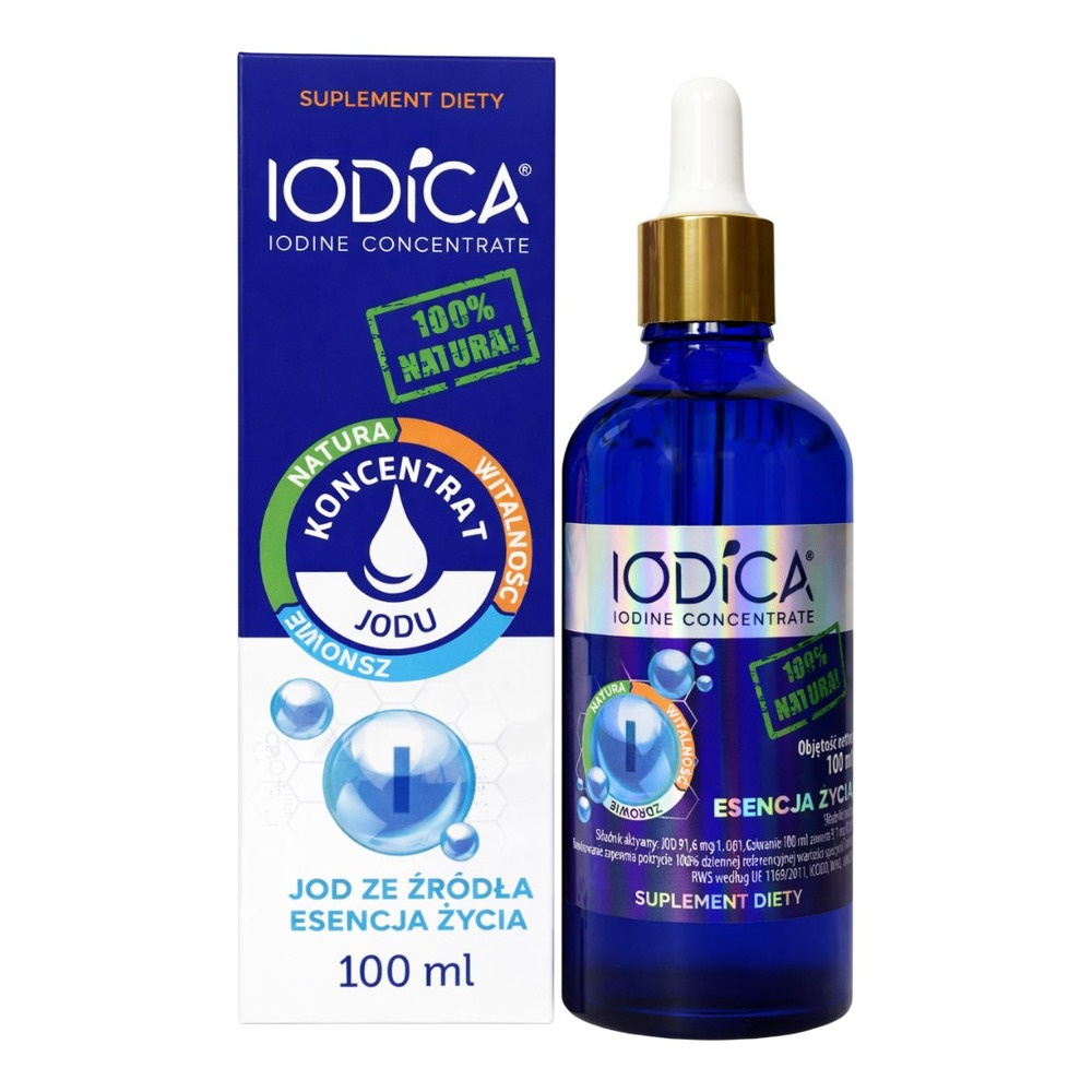 IODICA Natural Iodine Concentrate 100ml butelka szklana + pipeta