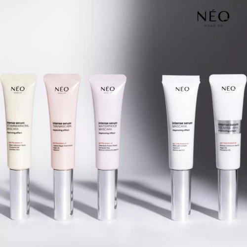 Neo Makeup Intense Serum Waterproof Mascara Black for Weak Thin Eyelashes 9ml