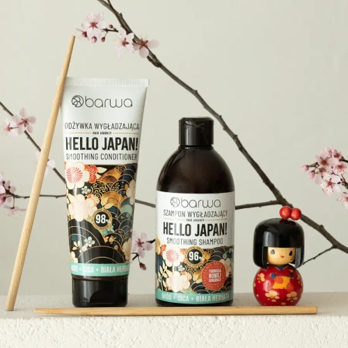 Barwa Hair Journey Hello Japan Wygładzający Szampon dla Włosów Puszących Się 380ml