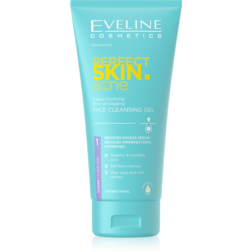 Eveline Perfect Skin Acne Głęboko Oczyszczający Żel do Mycia Odblokowujący Pory dla Skóry Problematycznej 150ml