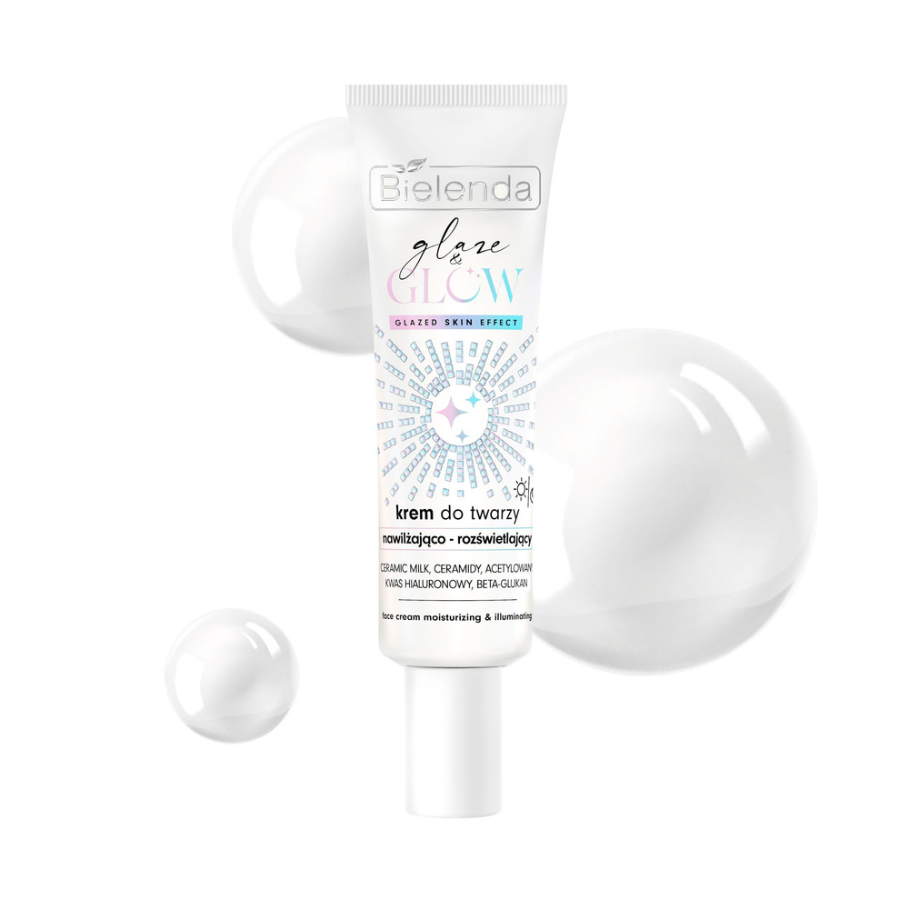 Bielenda Glaze & Glow Nawilżająco - Rozświetlający Krem Glazed Skin Effect dla Skóry Suchej i Pozbawionej Blasku 50ml
