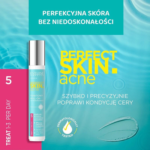 Eveline Perfect Skin Acne Spot Roll-On for Imperfections for Problematic Skin 15ml