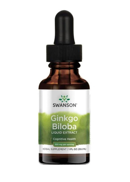 Swanson Ginkgo Biloba Liquid Extract 250mg Pamięć i Koncentracja 29ml