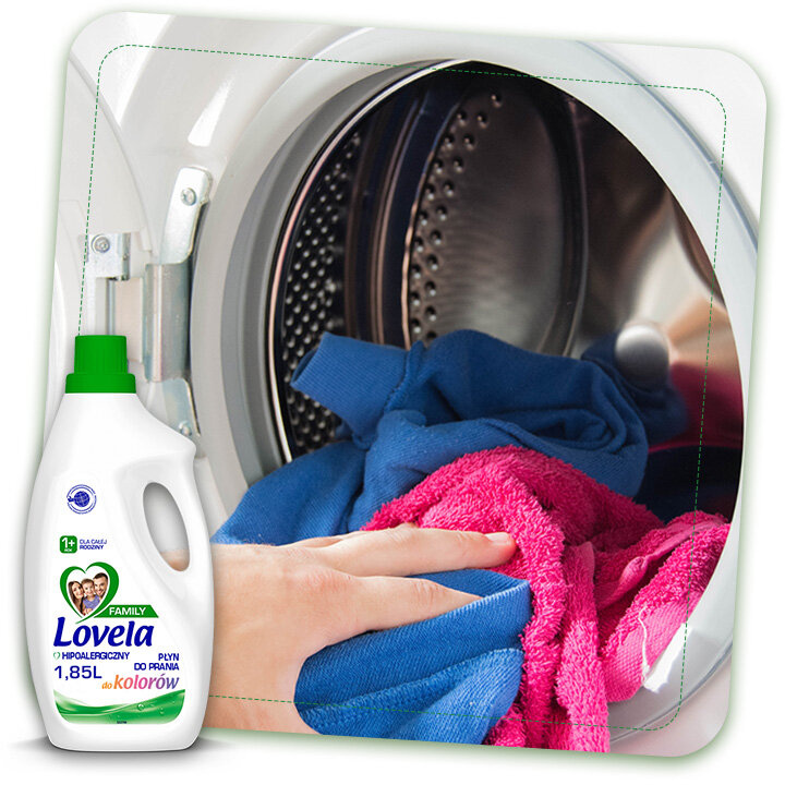 Lovela Family Hipoalergiczny Płyn do Prania do Kolorów dla Dzieci powyżej 1 Roku Życia 1,85L