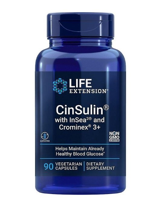 Life Extension CinSulin InSea2 Crominex 3+ Na Wsparcie Poziomu Cukru 90 Kapsułek