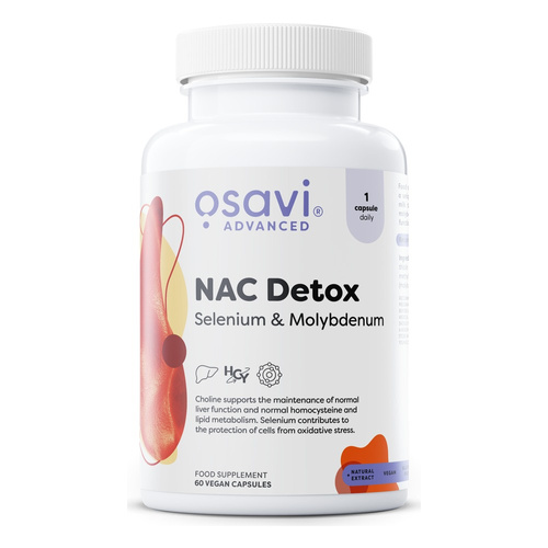 Osavi NAC Detox, Selenium and Molybdenum for Detox Support and Antioxidant Protection 60 Vegan Caps