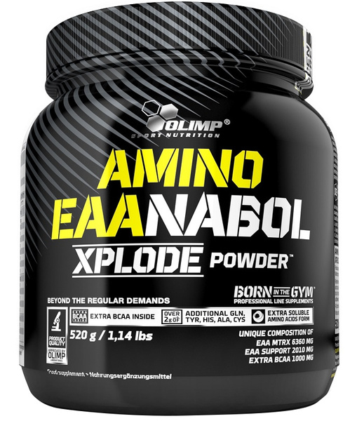 Olimp Nutrition Amino EAA Xplode Essential Amino Acids in Powder for Athletes with an Ice Tea Peach Flavour 520g