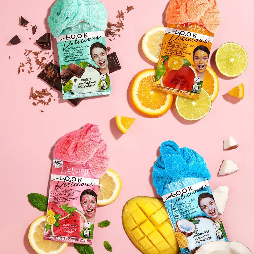 Eveline Look Delicious Cleansing Bio Mask Natural Scrub with Watermelon and Lemon 10ml