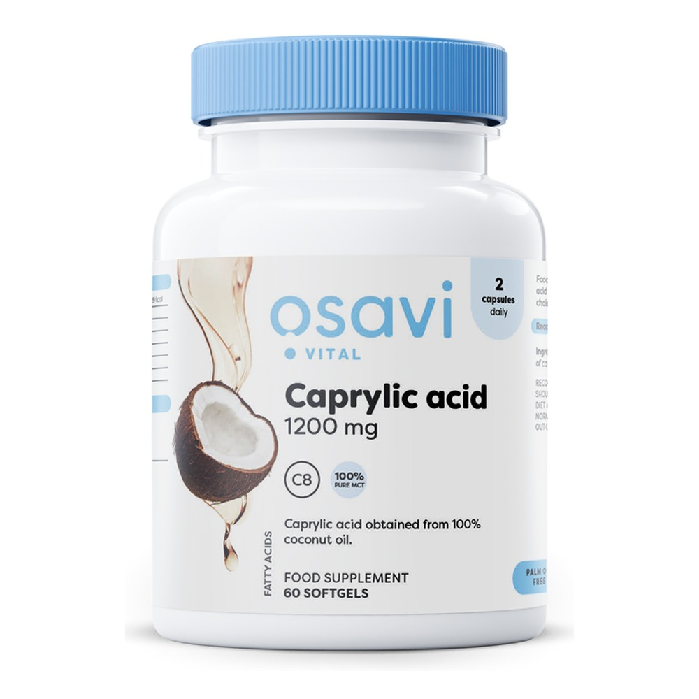 Osavi Kwas Kaprylowy 1200mg Wsparcie Równowagi Mikrobiologicznej 60 Kapsułek