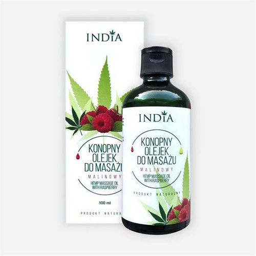 INDIA COSMETICS Raspberry Massage Oil with Hemp Oil 100ml best before 31.07.2021