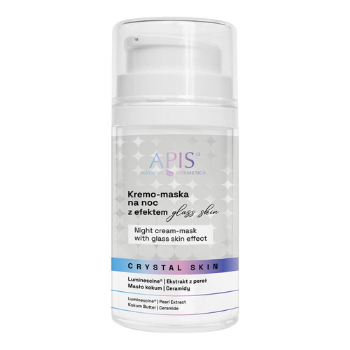 Apis Crystal Skin Kremo-maska na Noc z Efektem Glass Skin dla Skóry Suchej Matowej 50ml