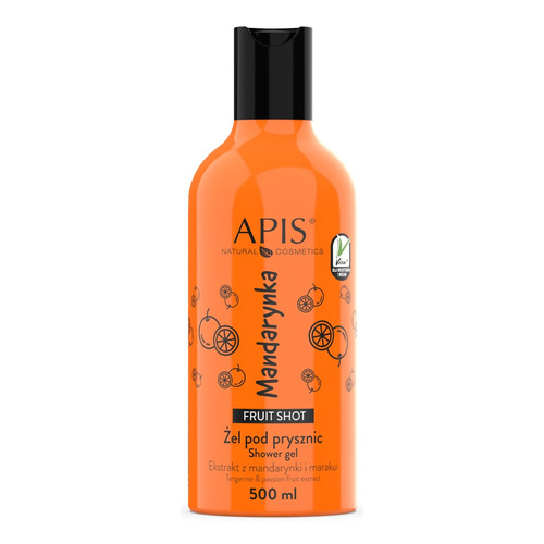 Apis Fruit Shot Shower Gel with Freeze-Dried Mandarin Extract for All Skin Types 500ml