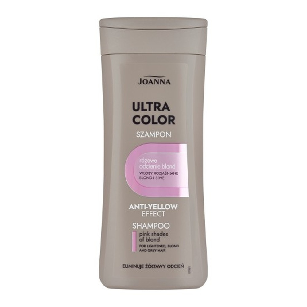 Joanna Ultra Color System Szampon Różowy dla Włosów Blond Rozjaśnionych i Siwych 200ml