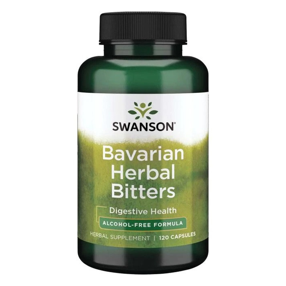 Swanson Bavarian Herbal Bitters Bawarskie Zioła Wspierają Układ Trawienny 120 Kapsułek