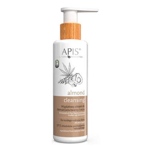 Apis Almond Cleansing Migdałowy Olejek do Demakijażu Twarzy i Oczu dla kazdego Rodzaju Skóry 150ml