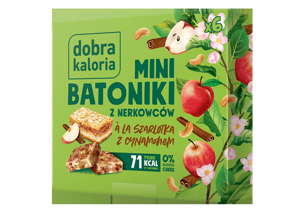 Dobra Kaloria Mini Cashew Bars A' la Apple Pie with Cinnamon 102g