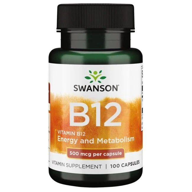 Swanson Vitamin B12 500mcg 100 Capsules