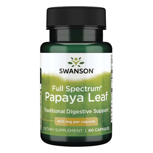 Swanson Full Spectrum Papaya Leaf 400mg 60 Kapsułek
