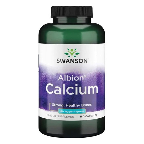Swanson Albion Calcium 180mg 180 Capsules